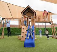 Kensington Kids Cubby House With Slide Blue
