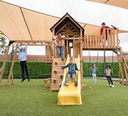Kensington Kids Cubby House With Slide Yellow