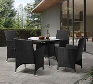 Mirabella 4 Seater Dining Set Black