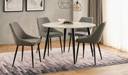 Monaco 4 Seater Dining Set With Alexa Chairs White