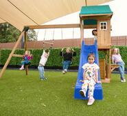 Montrose Kids Cubby House With Slide Blue
