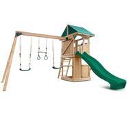 Montrose Kids Cubby House With Slide Green