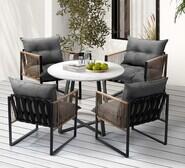 Parios 4 Seater Dining Set Grey