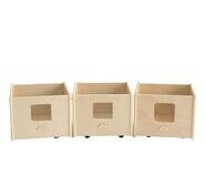 Set Of 3 Jooyes Kids Movable Storage Bins Neutral