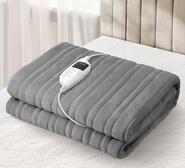 Snuggy Flannel Electric Throw Blanket Grey