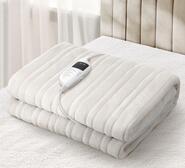 Snuggy Flannel Electric Throw Blanket Neutral