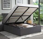 Verali Gas Lift Storage King Single Bed Grey