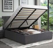 Verali Gas Lift Storage Queen Bed Grey