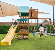 Walton Kids Cubby House With Slide Yellow