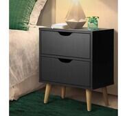 Alden Bedside Table Black