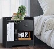 Amelius Bedside Table Black