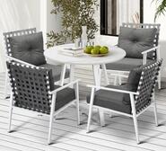 Anhur 4 Seater Outdoor Dining Set Grey