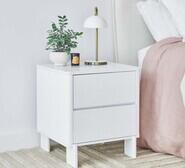 Anika Bedside Table White