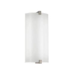 Arla Contemporary Wall Lamp Light Glass Metal Nickel Opal