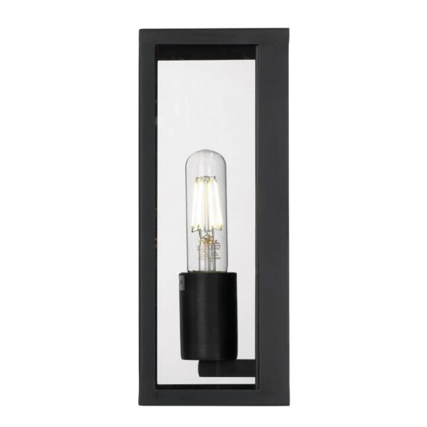Arzano Modern Wall Lamp Light Solid Brass Glass Black Clear