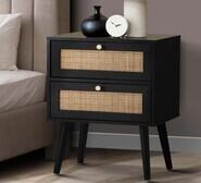 Asher Bedside Table Black