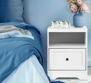 Aurora Bedside Table White