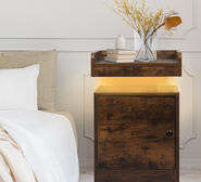 Bedford Led Bedside Table Brown