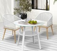 Bilgola 2 Seater Outdoor Dining Set Neutral