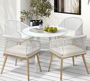 Bilgola 4 Seater Outdoor Dining Set Neutral