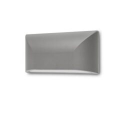Bloc Modern Wall Lamp Light Polycarbonate Silver Opal