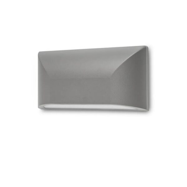 Bloc Modern Wall Lamp Light Polycarbonate Silver Opal