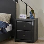 Bondi Bedside Table Black 2 Drawer