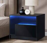 Bosley Led Bedside Table Black