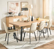 Bridge 8 Seater Dining Set With Hayden Chairs Black