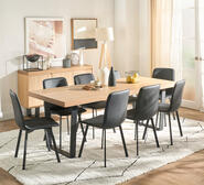 Bridge 8 Seater Dining Set With Hayden Chairs Neutral