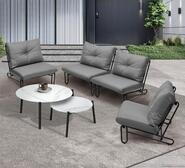 Calia 4 Seater Outdoor Lounge Setting Grey
