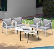 Ceyda 4 Seater Outdoor Lounge Setting White