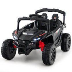 Costway12V Kids Ride On Car Electric UTV Truck with Remote Control-Black