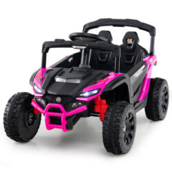 Costway12V Kids Ride On Car Electric UTV Truck with Remote Control-Rose