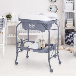 Costway2 in 1 Baby Changing Table with Bath Tub Unit for Newborn Infant