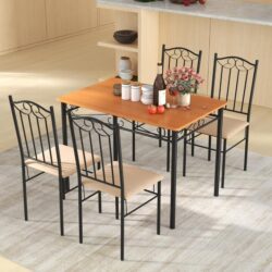 Costway5-Piece Dining Table Set for Dinette, Breakfast Nook, Kitchen