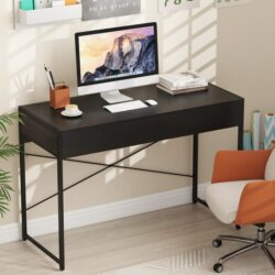 CostwayComputer Desk with 2 Drawers and Storage for Home Office