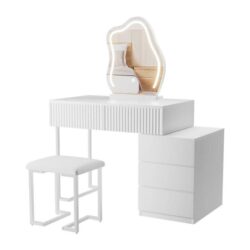 Dressing Table Stool Set with Mirror Led