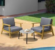 Echo Grey 2 Seater Outdoor Lounge Setting Neutral