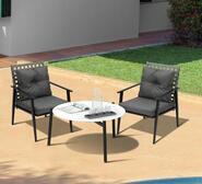 Ekin 2 Seater Outdoor Lounge Setting Black
