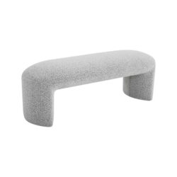 Ex Display - Everet 1.2m Long Ottoman Bench - Pepper Boucle by Interior Secrets - AfterPay Available