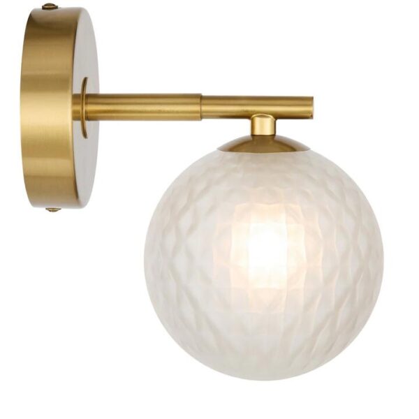 Felton Modern Wall Lamp Light Glass Metal Antique Gold Frost Polished