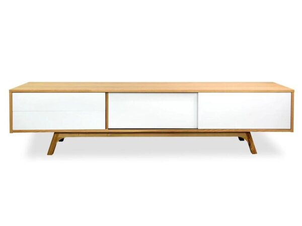 Hendrix 2.1m Wooden TV Entertainment Unit - Natural by Interior Secrets - AfterPay Available