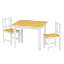 Kids Table and Chairs Set Wooden 3PCS Study Play