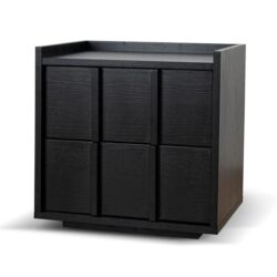 Kobus 50cm Bedside Table - Black by Interior Secrets - AfterPay Available