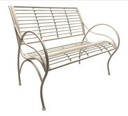 Mael Off - Garden Outdoor Bench White 2 Seater
