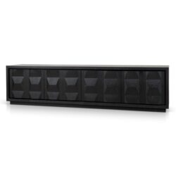 Monolith 2.2m TV Entertainment Unit - Full Black by Interior Secrets - AfterPay Available