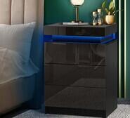 Murray Led Bedside Table Black