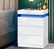 Murray Led Bedside Table White