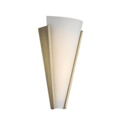 Saffi Modern Wall Lamp Light Aluminium Glass Antique Brass Opal Matt